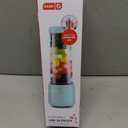 Dash 16 oz Personal USB Bottle Blender with Travel Lid and Charging Cord, Single-Serve Smoothie and Juice Maker, Aqua