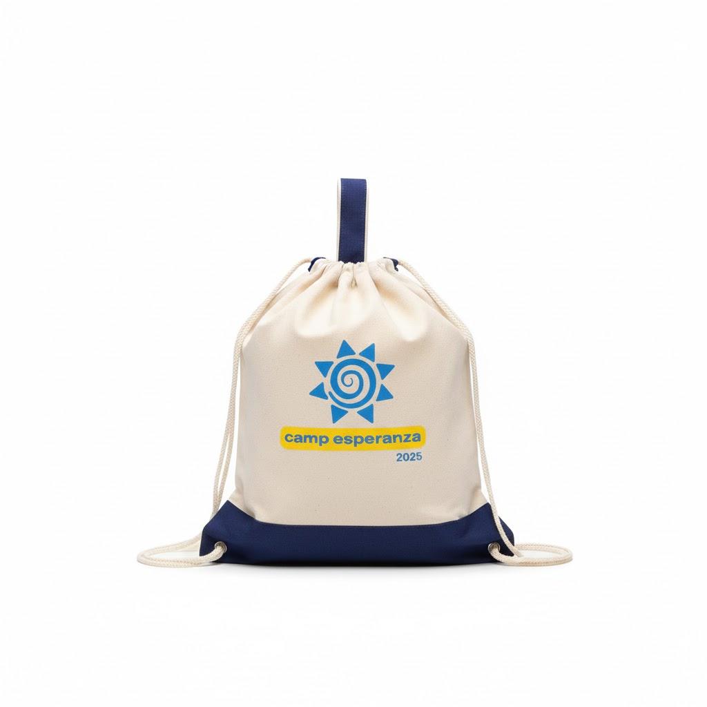 long beige and blue tote bag, Medium, 4 pack