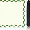 21" Mini Majiong Mat for Travel Set Cute Scalloped Small Anti Slip Noise Reduction Mahjong Accessories Gifts Domino & Tile Game Table Mat(Green)