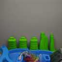 Step2 Rain Showers Splash Pond Water Table with Cover, Kids Water and Sand Activity Sensory Playset, Summer Outdoor Toys, 13-Piece Water Toy Accessories, for Toddlers 1.5+ Years Old, Blue & Green