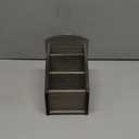 MyGift Rustic Dark Gray Wood Remote Control Holder Organizer Caddy with 3 Compartments, TV & Media Remote Storage Box for Living Room