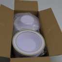 Goodluck 100 Pack Plastic Bowls with Gold Rim, 12oz Disposable Soup Bowls, Heavy Duty Dessert Bowls for Weddings, Parties, Dinners, Catering, Thanksgiving and Everyday Use