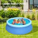 Inflatable Swimming Pool, Swimming Pool for Adults, Inflatable Top Ring Pool, Blow Up Pool for Kids, Family Pools for Backyard, Above Ground Pool (Medium (8 ft X 25)