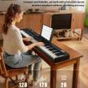 AiJoy 88-Key Portable Piano Keyboard with Semi-Weighted Keys Folding Piano, Built-in Speakers/MIDI, Long Battery Life Electric Keyboard Piano for Beginners