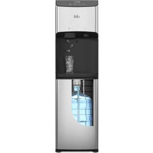 Brio 520 ICE Water Dispenser for 5 Gallon Bottle | Bullet Ice Maker Bottom Load Cooler | UV Self Cleaning, LED Touch Display with Digital Clock, Night Light, Child Safety Lock | 2X Fast Dispense