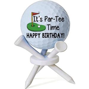 Dad Gift for Fathers Day, Birthday Golf Gifts for Men Women, Gift for Dad Husband Golfers Friends Coworkers Boss, Graduation Gifts for Men, Novelty Golf Ball Tabletop Display Gift 3 tees