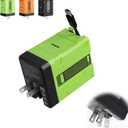 2-in-1 Compatible with 120w Fast Charger, 2025 New Retractable Wall Fasts Charging Power Adapter with All in One Foldable Plug, Multi-Functional Fast Smart Charger for Phone, Tablet, Laptops (Green)