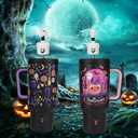 3 x Funny Halloween Buckets Straw Covers for Stanley Cup - Cute Ghost Skull Toppers Compatible With 30&40 OZ 10mm Straw, Halloween Covers Cap for Tumble Cups, Manual