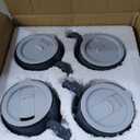 HVH Farmhouse Style Ceramic Mug Set of 4, 17oz with Lid, Large Handle, for Coffee, Tea & More (Blue)