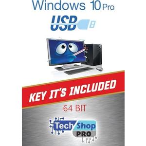 Tech-Shop-pro Compatible Key OEM Windo 10 profesional 32/64 Bit USB Installation media onilne activatiation Key C. Install To Factory Fresh, Recover, Intended for newer Systems