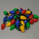 HAYATA Multi Color C9 Big Bulbs Classic Christmas Lights 50 LED 32ft Indoor Outdoor Home Yard Xmas Tree Decorations (Multi Color - 50LED)