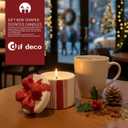 Christmas Scented Candle with Lid, Natural Candles for Home Scented, Premium Natural Bow Shaped Candles with Cotton Wick for Xmas Holiday Party Supplies (5 OZ)