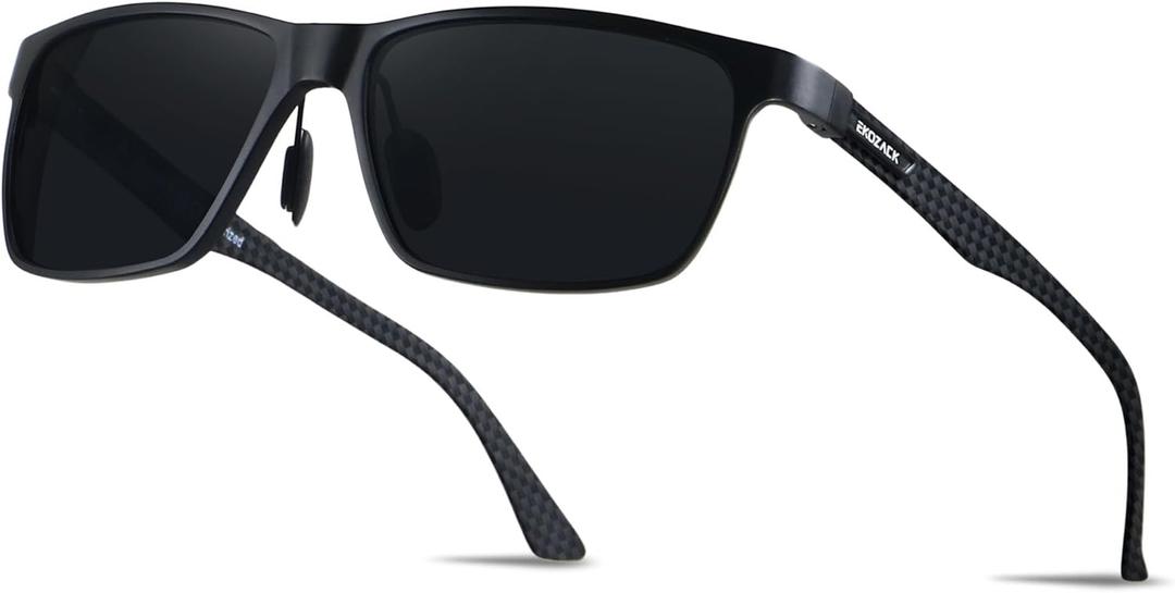 Carbon Fiber Sunglasses for Men Polarized Ultralight Classic Square Sun Glasses Driving Fishing Golf