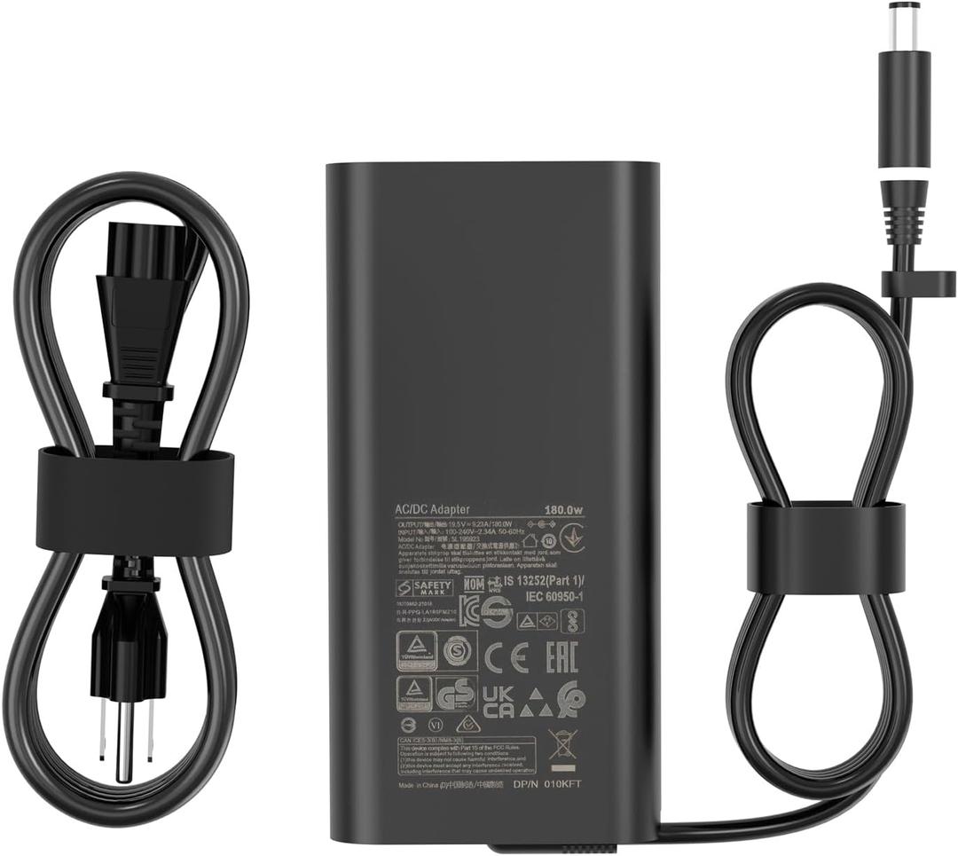 180W GaN Charger for Dell Precision 7680 7670 7770 7780,Dell G7 7588 7590 7790 DA180PM210 LA180PM210 HA180PM210 Gaming Laptop Adapter