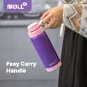 Insulated Water Bottle 24 oz-Stainless Steel Vacuum Wide Mouth Sports Water Bottle for School-Reusable Metal Leak Proof Water Flask for Girls Boys (Opal Green)