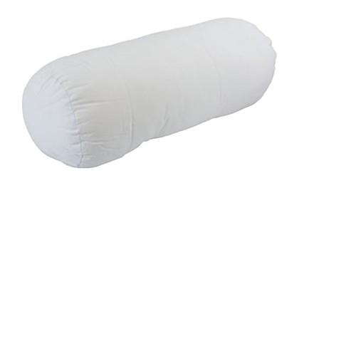 1 MIDDLE ONE Round Cylinder Bolster Pillow with Removable Velour Cover, Tube Roll Cervical Pillow for Head, Neck, Back and Legs Support, 13"x 6", White