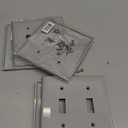 ENERLITES Toggle Light Switch Wall Plate, Gloss Finish, Size 2-Gang 4.50" x 4.57", Unbreakable Polycarbonate Thermoplastic, 8812-GR-10PCS, Gray (10 Pack)