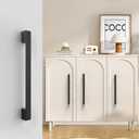 10 Pack Matte Black Cabinet Handles 7.5 inch(192MM) Drawer Pulls Black Cabinet Pulls Cabinet Hardware for Kitchen Cupboard Drawer Dresser