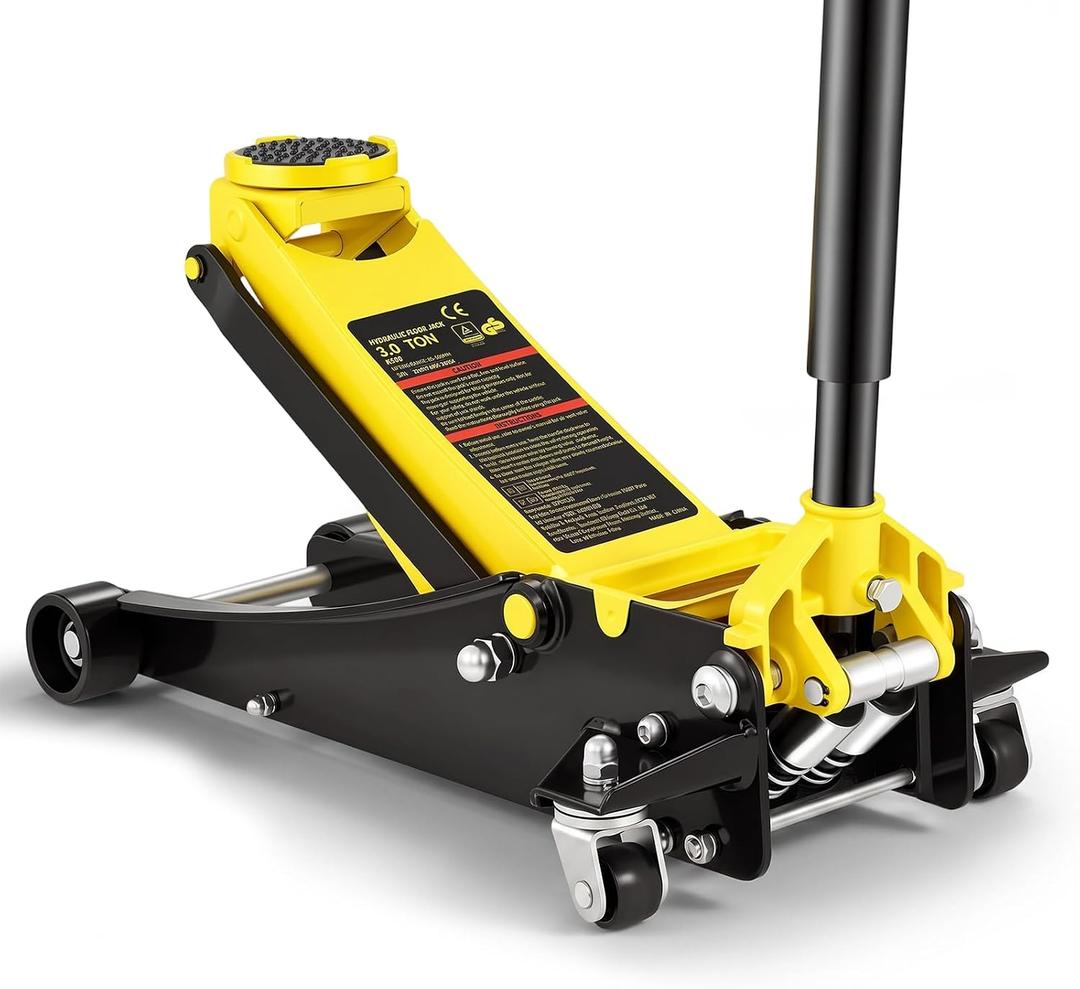 3 Ton Low Profile Floor Jack
Heavy-Duty Racing, Dual Pistons Quick Lift Pump, Lifting Range 3.35"-19.69"