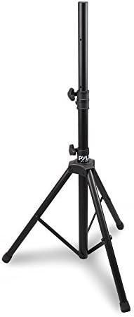 Pyle Tripod Speaker Stand, 33.9"x31.5"x58.0” Inch Adjustable Holder Mount, Durable Steel Design, Universal 35mm Compatibility, Safety Lock Pin, Foldable for Storage, Ideal for Large Speakers
