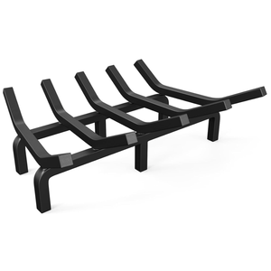 Mr IRONSTONE Fireplace Grate Fireplace Log Holder Solid Steel Heavy Duty Firewood Log Burning Rack Fire Grates for Outdoor Kindling Tools Pit Indoor Wrought Iron Wood Stove 17 inch