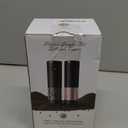 Electric Salt and Pepper Grinder Set Automatic Battery Pepper Mill Shakers Adjustable Coarseness Upgraded Larger Capacity with Led Home and Kitchen Appliances Christmas Gifts for Women (Black/Black)