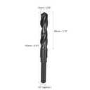 uxcell 2pcs Reduced Shank Drill Bits 15mm Black Nitride Coated High Speed Steel HSS 9341 with 1/2 Inch Straight Shank, Twist Drill Bit for Stainless Steel Alloy Metal Plastic