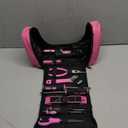 Pink Tool Set,Tool Bag for Women with Shoulder Strap,Basic Tool Kit,21Pcs,Tool Pouch with Zipper,Portable Tool Bag with Tools for Home|Dorm|Office|DIY|Desk|Apartment