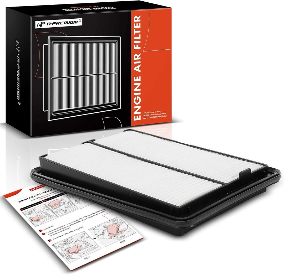A-Premium Engine Air Filter Compatible with Nissan Models - Rogue(2014-2020), Rogue Sport(2017-2022), Qashqai(2017-2022) - Rigid Panel - Replace# 16546-4BA01