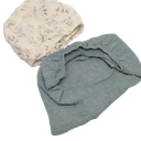 Konssy Muslin Crib Sheets 2 PCS, 100% Cotton Baby Crib Sheets for Standard Crib Mattress (28"x 52"), Soft and Breathable for Boys, Girls, Sage