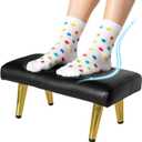 Waterproof Stool Foot Rest & Ottoman,1-3Pack,Ergonomic Non-Slip Foot Ring,Universal Replacement for Salon Barber Spa Chairs (Golden, 1PACK)