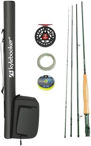Kylebooker Fly Fishing Rod with Reel Combo Kit 3/4/5/6/7/8 Weight Starter Fly Fishing Outfit with Rod Bag