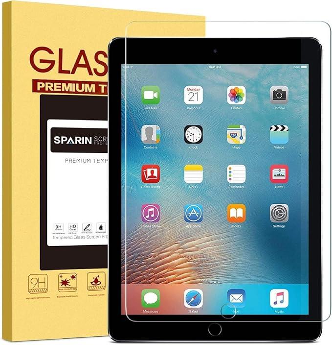 SPARIN 1 Pack Screen Protector for iPad 6th 5th Generation/iPad Air 2 9.7 inch, Tempered Glass Compatible with Apple Pencil