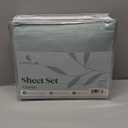 LuxClub 4 PC Queen Sheet Set, Breathable Luxury Bed Sheets, Deep Pockets 18" Wrinkle Free Cooling Sheets Machine Washable Hotel Bedding Silky Soft - Light Teal Queen