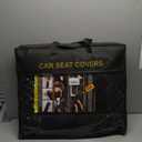 F150 Front Seat Covers Faux Leather, fit for 2015-2026 F150 SuperCrew SuperCab Regular Cab 2017-2026 F250 F350 F450 Super Duty Crew Cab SuperCab Regular Cab(Front Pair, Black 2 pcs)