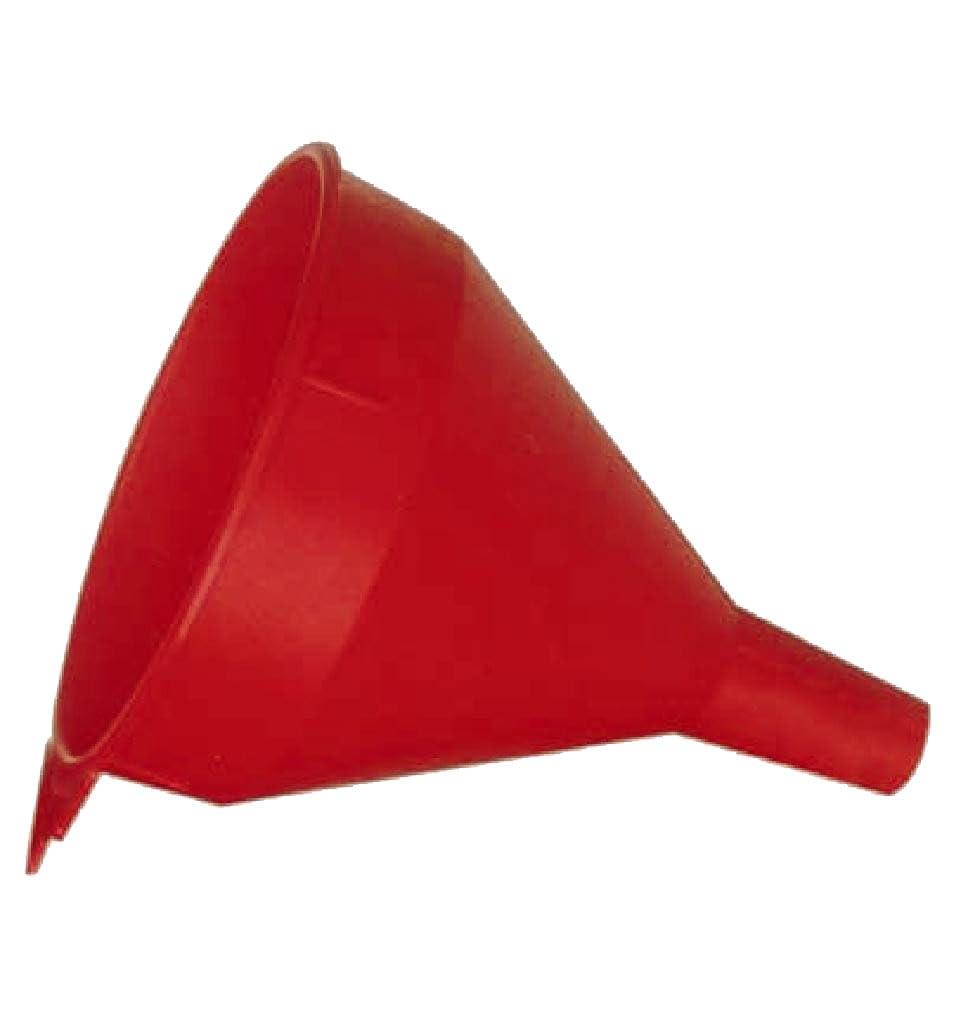 WirthCo 32006 Funnel King Red Polyethylene Funnel with Screen/Strainer, Funnel for Oil, Fuel, Gas, and Automotive, Large 6-quart Capacity