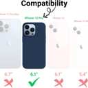 JELE Compatible with iPhone 13 Pro Case, Shockproof iPhone 13 Pro Silicone Case with [Military Drop Protection], [Soft Anti-Scratch Microfiber Lining],Dust-Risistant Phone Cover, Navy Blue