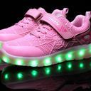 YUNICUS Kids Light Up Shoes for Boys Girls Toddler Sneakers USB Rechargeable Best Gift for Birthday Halloween Christmas 27 Pink