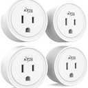KMC Smart Plug Mini 4-Pack, Wi-Fi Outlets for Smart Home, Remote Control Lights and Devices from Anywhere, No Hub Required, ETL Certified, Works with Alexa and Google Home