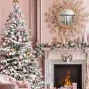 2 x gisgfim 36 PCS Pink Velvet Bows for Christmas Tree 5 x 7 Inch Rustic Velvet Staircase Wreath Bows Pre-Tied Ribbon Crafts Gift Bow for Xmas Topper Garland Ornament Home Door Indoor Outdoor Decorations