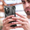 i-Blason for Samsung Galaxy S23 Ultra Case with Stand, [2 Front Frames] [Built-in Screen Protector] [Belt Clip Holster], Military-Grade Shockproof Rugged Phone Case for Samsung Galaxy S23 Ultra, Black