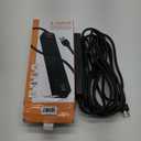 6 Outlet Surge Protector, 25 Ft, USB, Black
