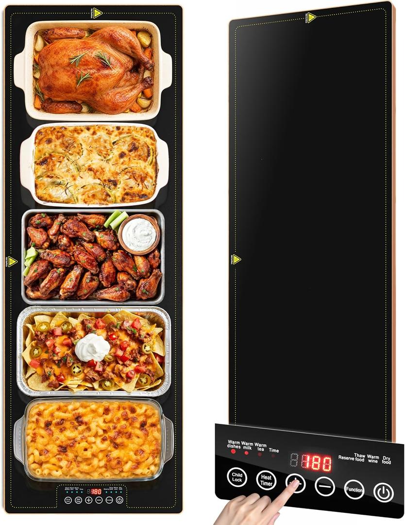 40x14 Inch Electric Warming Trays for Buffets Party - Adjustable Temp (100°F-260°F) Food Warmers, Buffet Servers and Warmers - Extra Large Hot Plate for Restaurants, Events