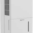 Amazon Basics 50-Pint Large Dehumidifier with Pump, New Energy Star Certified, Humidity Control, Auto-Defrost, Timer, Overflow Protection for Rooms up to 4000 SFT, White
