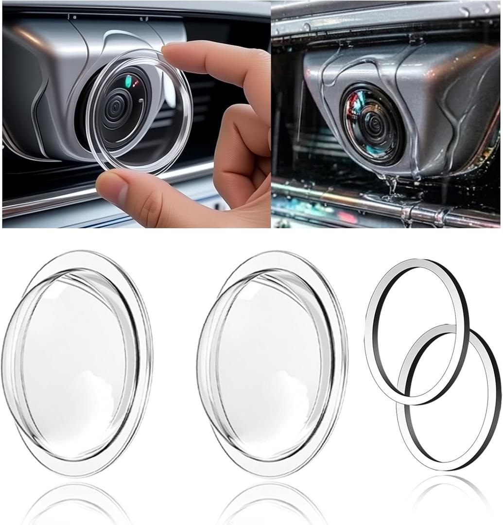 2PCS Car Camera Lens Protector,High-Transparency Car Rear View Backup Camera Cover Provides Full Protection,Anti-Scratch Cars Rear View Cameras Cover Cars Accessories