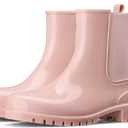 HISEA Short Rain Boots for Women Waterproof Garden Shoes Anti-Slipping Ankle Chelsea Rainboots for Ladies with Comfort Insole Lightweight Stylish Rubber Rain Shoes Outdoor Work Booties (10, Pink)
