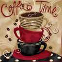 LukFun Paint by Numbers for Adults, DIY Acrylic Painting Paint by Number Kit Coffee Cups, 16 x 20 inch (Coffee Time, Without Frame)