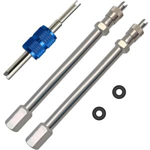 4Inch Dually Valve Stem Extenders,Set of 2Pcs,Heavey Duty,100mm Straight Metal Dual Wheel Valve Stem Extensions for Truck Tires, RV Tires, Motorhome, Coach, Pickup, Motorcycle, Bike, Trailer