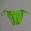 Zmart Women Tie Side Bikini Bottoms String Cheeky Bathing Suit Bottom Low Waist Ruched Scrunch Swimsuit Bottom (Small, Neon Green)