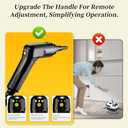 Steam Cleaner,15s Heat-Up,1.6L Tank,3-Level Adjustable Handle,2500W Steamer for Cleaning,Portable Steamer for Cleaning with 16PCS Accessories,Steam Cleaner for Home,Car,Dirt,Grease,Grout,Tile,Couch (Yellow)